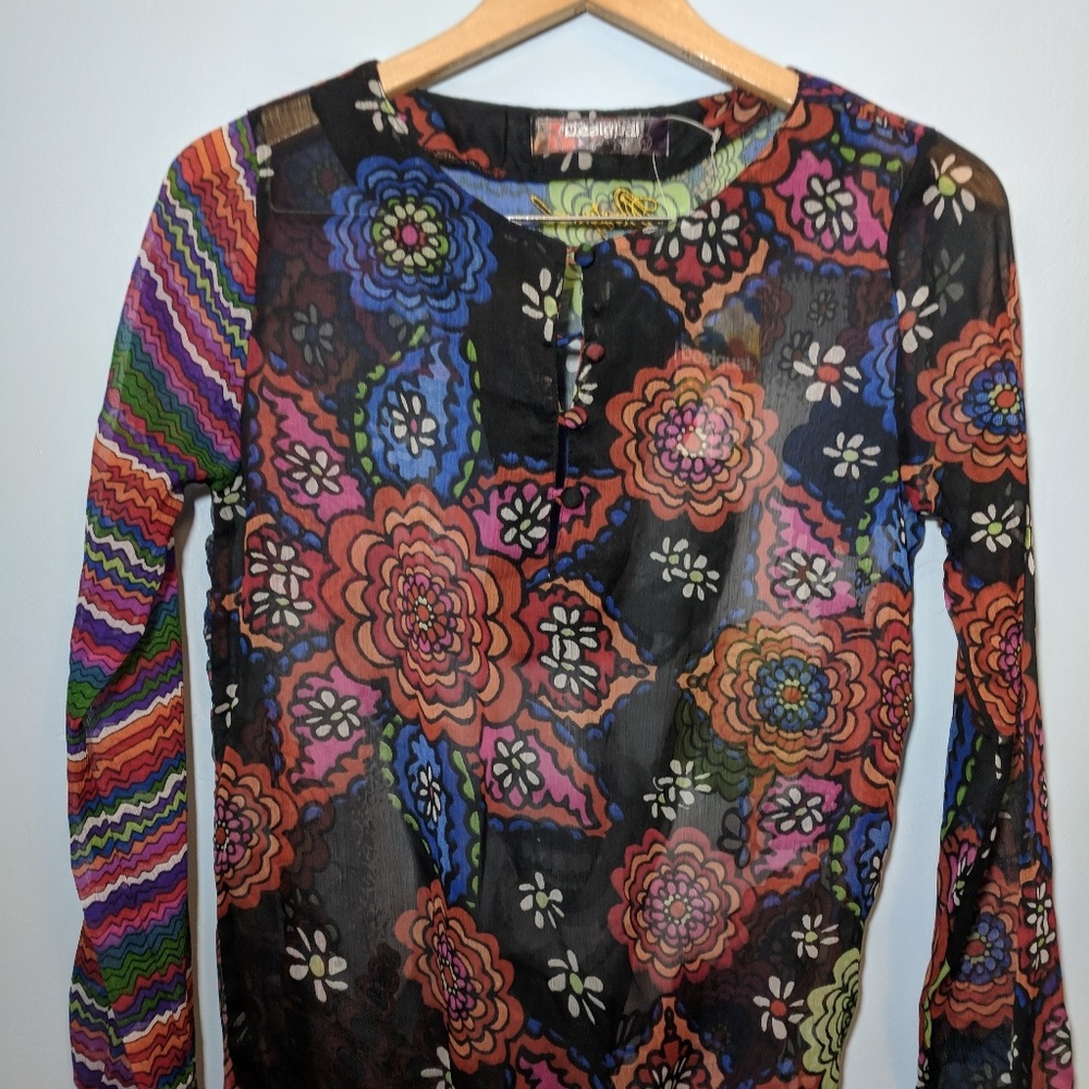 NWT Desigual long sleeve blouse size M